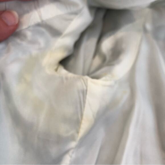 WHBM black and white houndstooth ruffle trim blazer size 8 - Picture 13 of 16